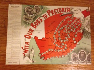 South African board game. Picture of postcard