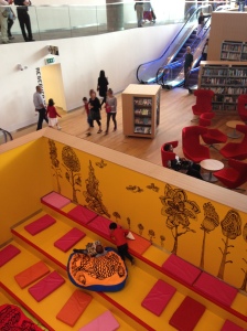 Looking down on the children's area